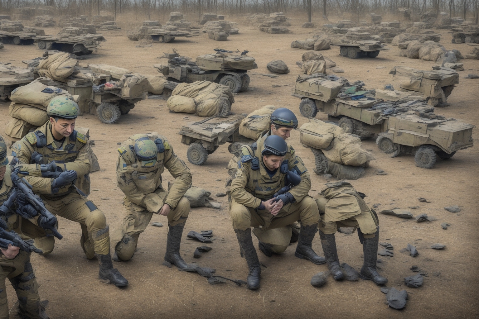 AI illustration of Ukrainian specialists are collaborating with Middle Eastern nations to combat drone threats, according to President Ze...