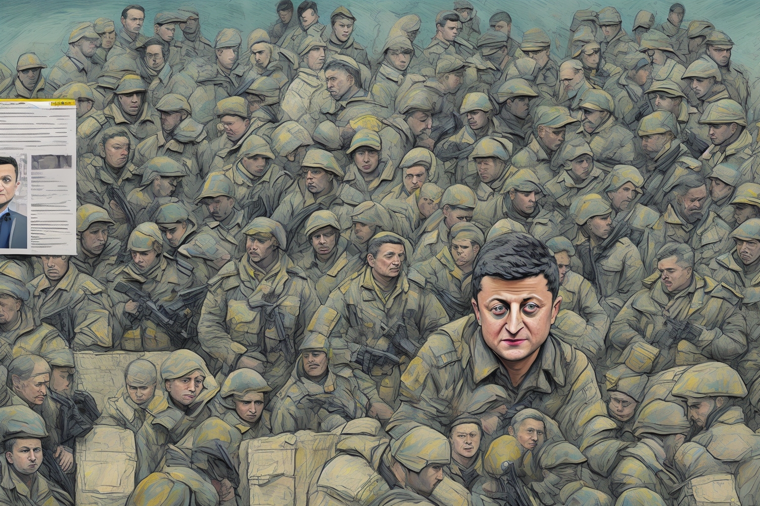 AI illustration of Zelensky noted a significant shift among Middle Eastern nations regarding Russia's actions in Ukraine, potentially aff...