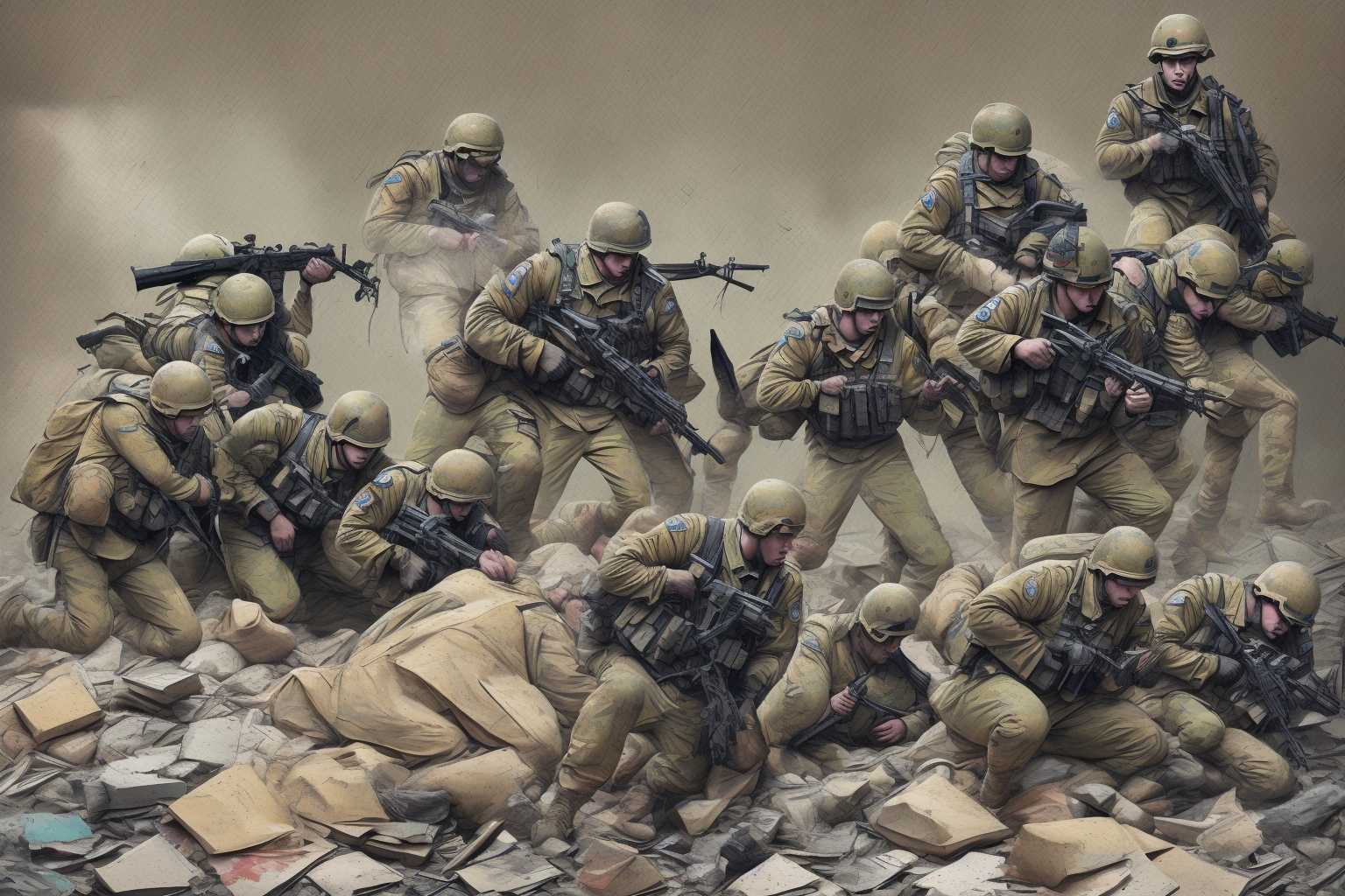 AI illustration of The fighting on March 9 reflects a significant increase in military engagements. Key areas saw intense conflict as bot...