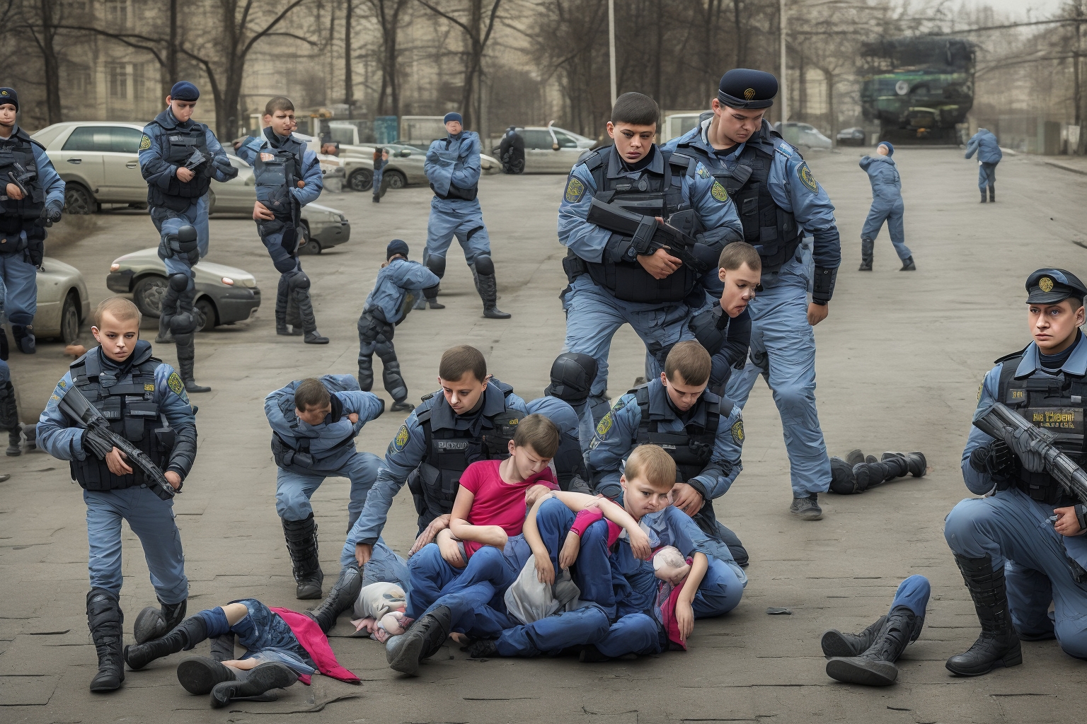 AI illustration of Ukrainian officials have documented over 130 incidents of Russian attempts to recruit minors. Preventive measures are...