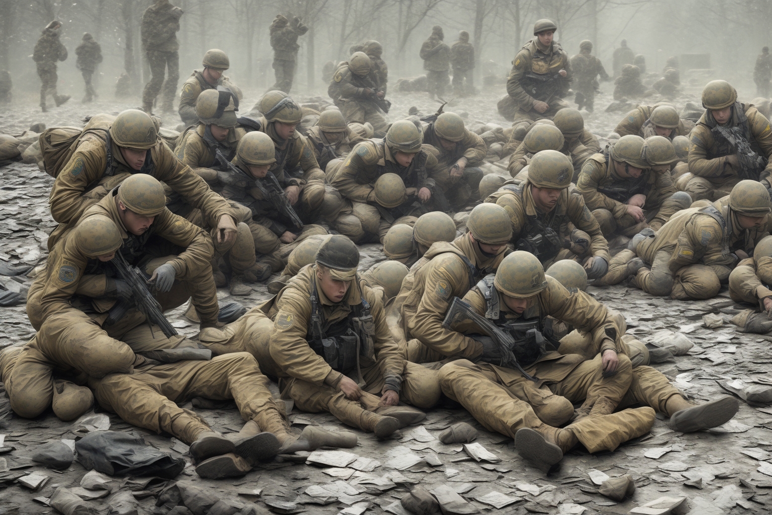 AI illustration of Ukraine's military said Russian forces lost about 780 troops in one day, adding to wider cumulative losses in personne...