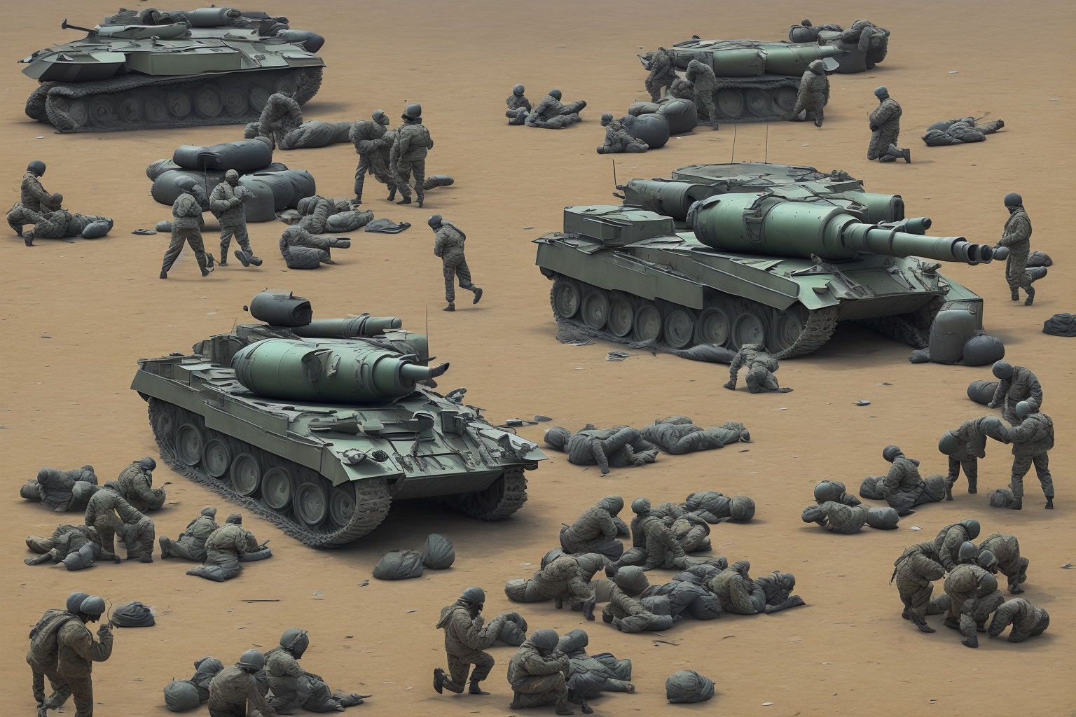 AI illustration of Ukraine's military said Russian forces lost about 990 troops and 61 artillery systems in one day, adding to wider cumu...