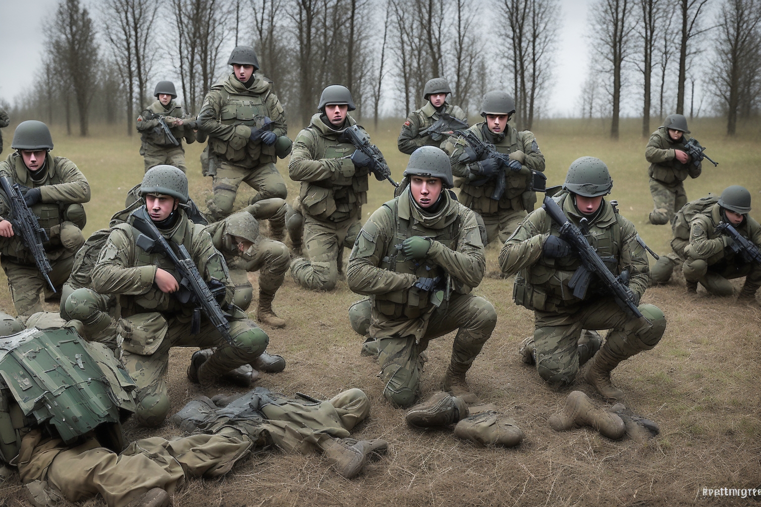 AI illustration of The training initiative in Poland focuses on improving the capabilities of Ukrainian forces. It includes a variety of...