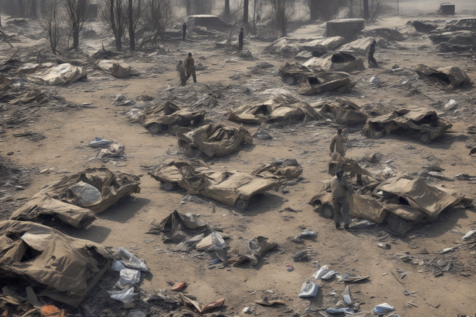 AI illustration of The recent strikes highlight the persistent violence faced by civilians in Ukraine, with one death reported and multip...