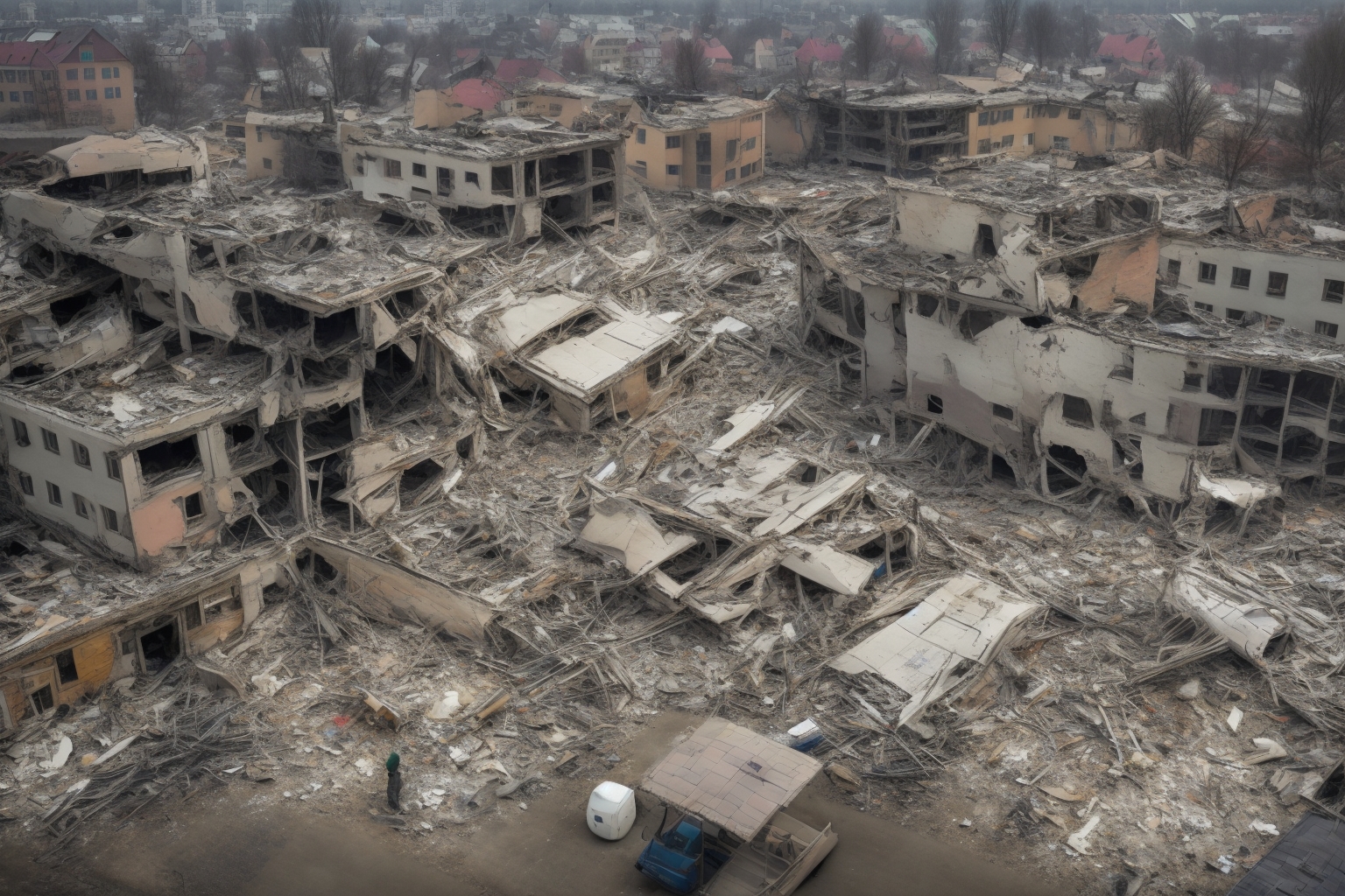 AI illustration of A Russian drone strike targeted the Kholodnohirskyi district of Kharkiv, damaging private residences, as reported by M...