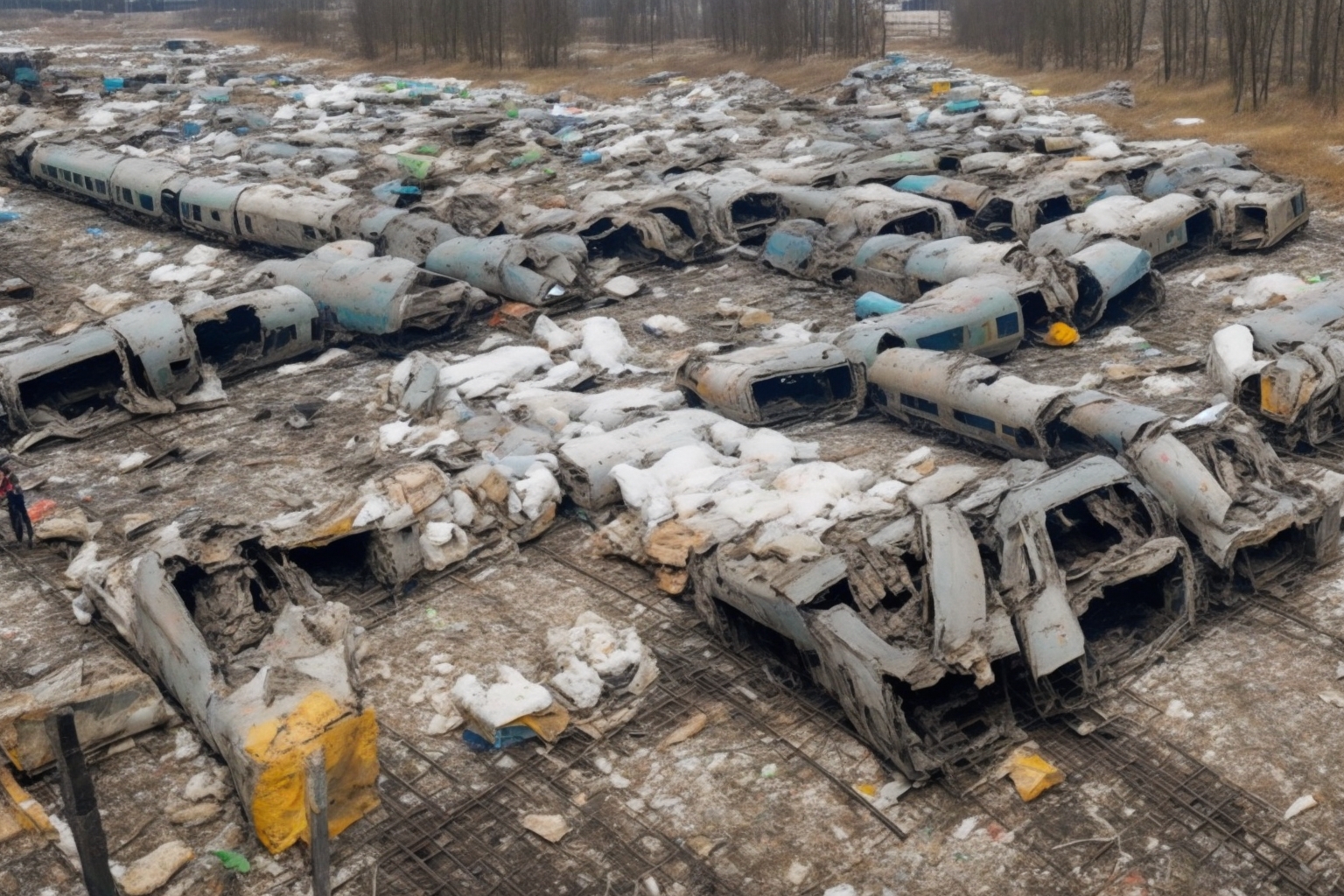 AI illustration of A Russian drone strike targeted a passenger train in Sumska Oblast. After the attack, backup locomotives were deployed...