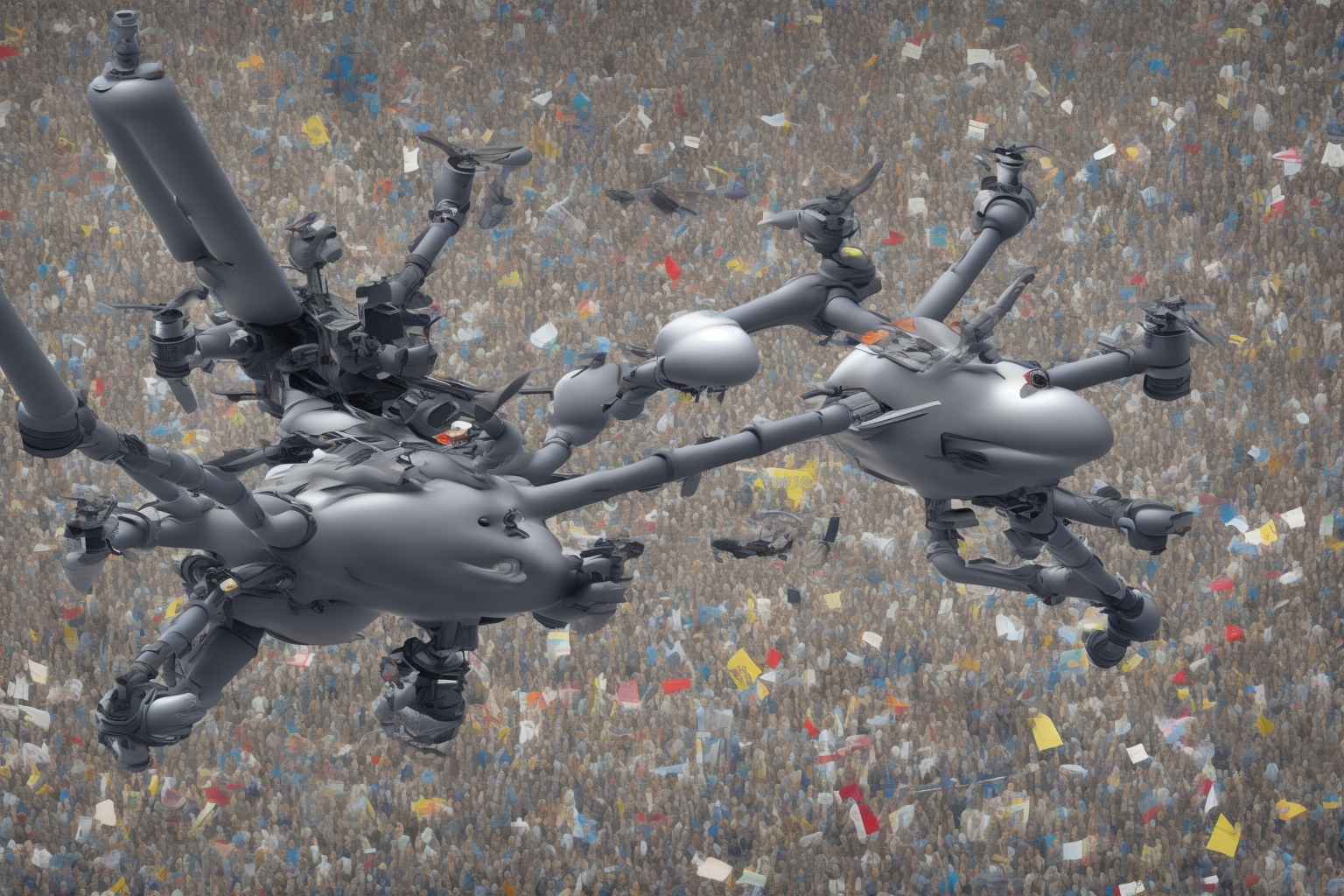 AI illustration of In a recent interview, Donald Trump claimed the U.S. does not need Ukraine's help against Iranian drones.