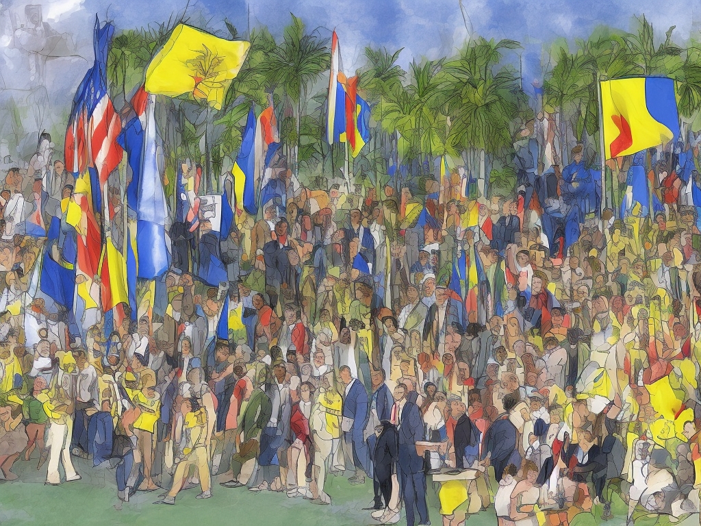 AI illustration of A Ukrainian delegation has arrived in Miami, Florida, for talks with U.S. representatives, focusing on security agreem...