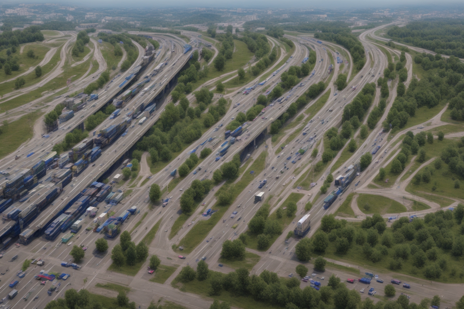 AI illustration of The new border crossing aims to facilitate trade and strengthen economic ties between Ukraine, Romania, and Moldova. T...