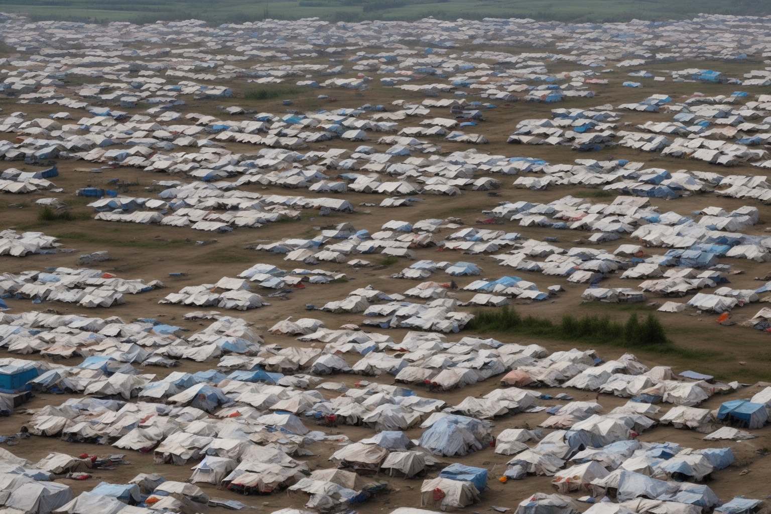 AI illustration of With a focus on enhancing living conditions for IDPs, this funding will not only support renovations of temporary acco...