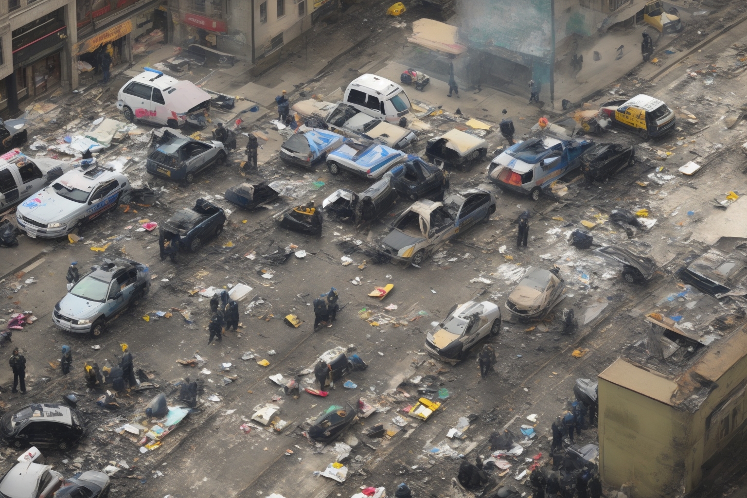 AI illustration of On March 10, a drone assault in Nikopol resulted in six injuries, predominantly among police officers. This event indi...