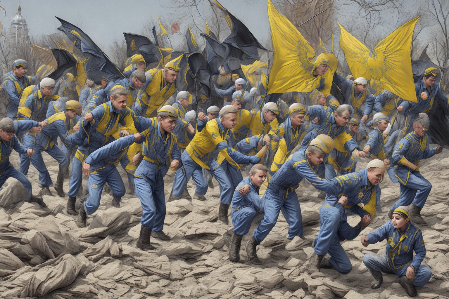 AI illustration of Established by the Verkhovna Rada in 2017, Volunteer Day recognizes the courage of individuals who have defended Ukrai...