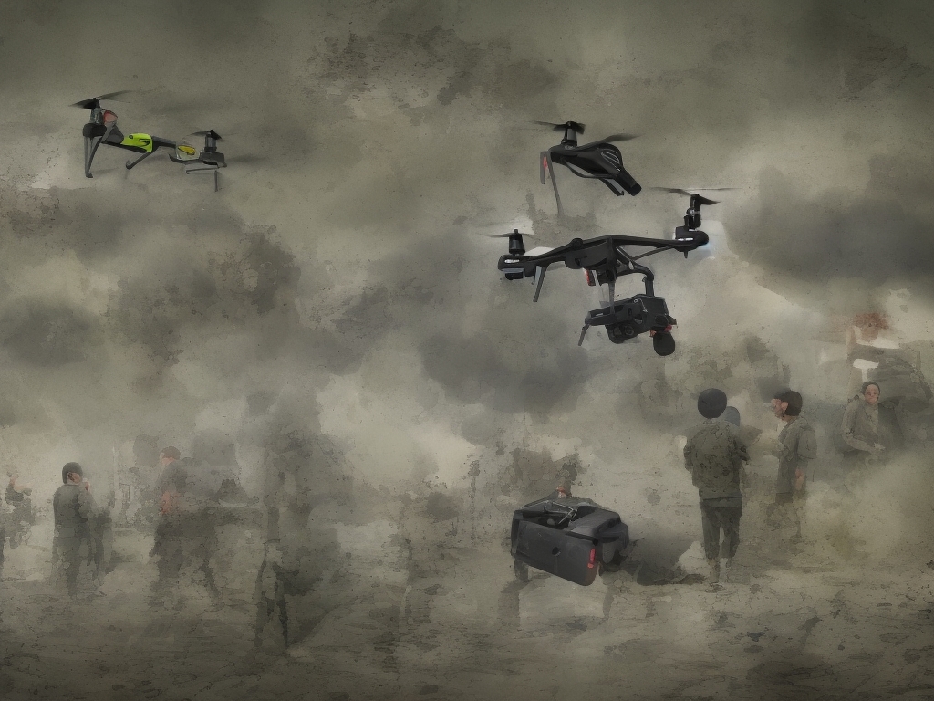 AI illustration of Ukraine's Defence Ministry is preparing service members to operate heavy multirotor drones, improving military effecti...