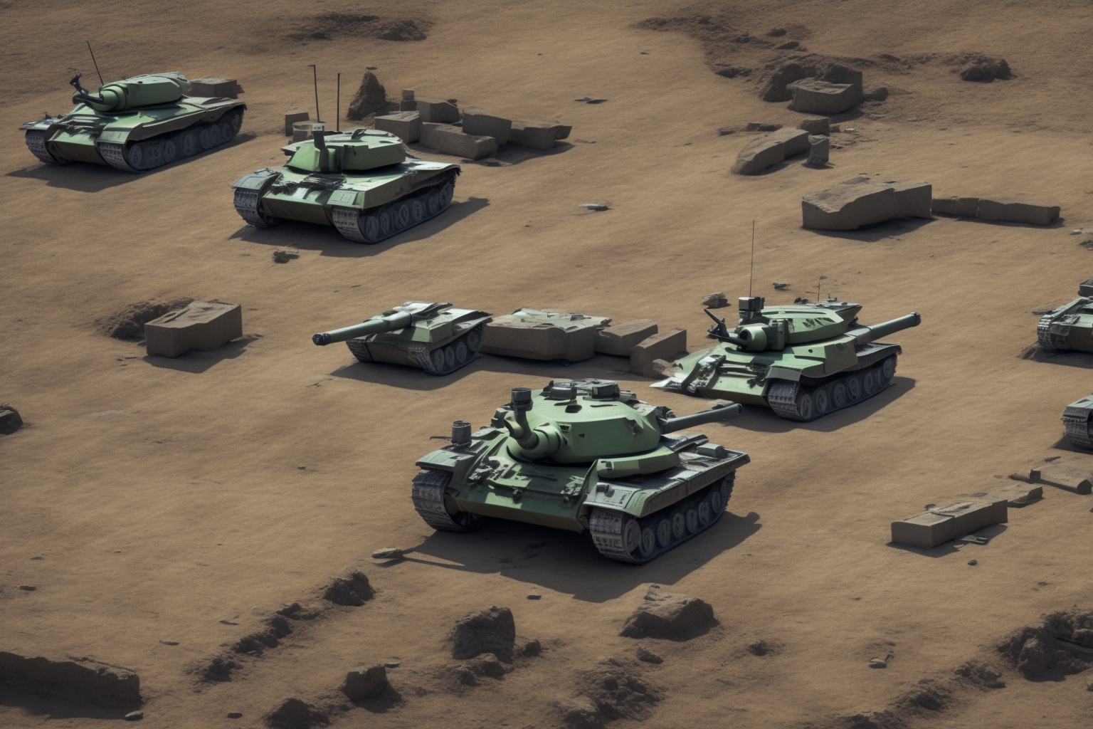 AI illustration of Ground Forces Commander Hennadii Shapovalov said drone warfare is reshaping the battlefield, but argued that tanks rem...