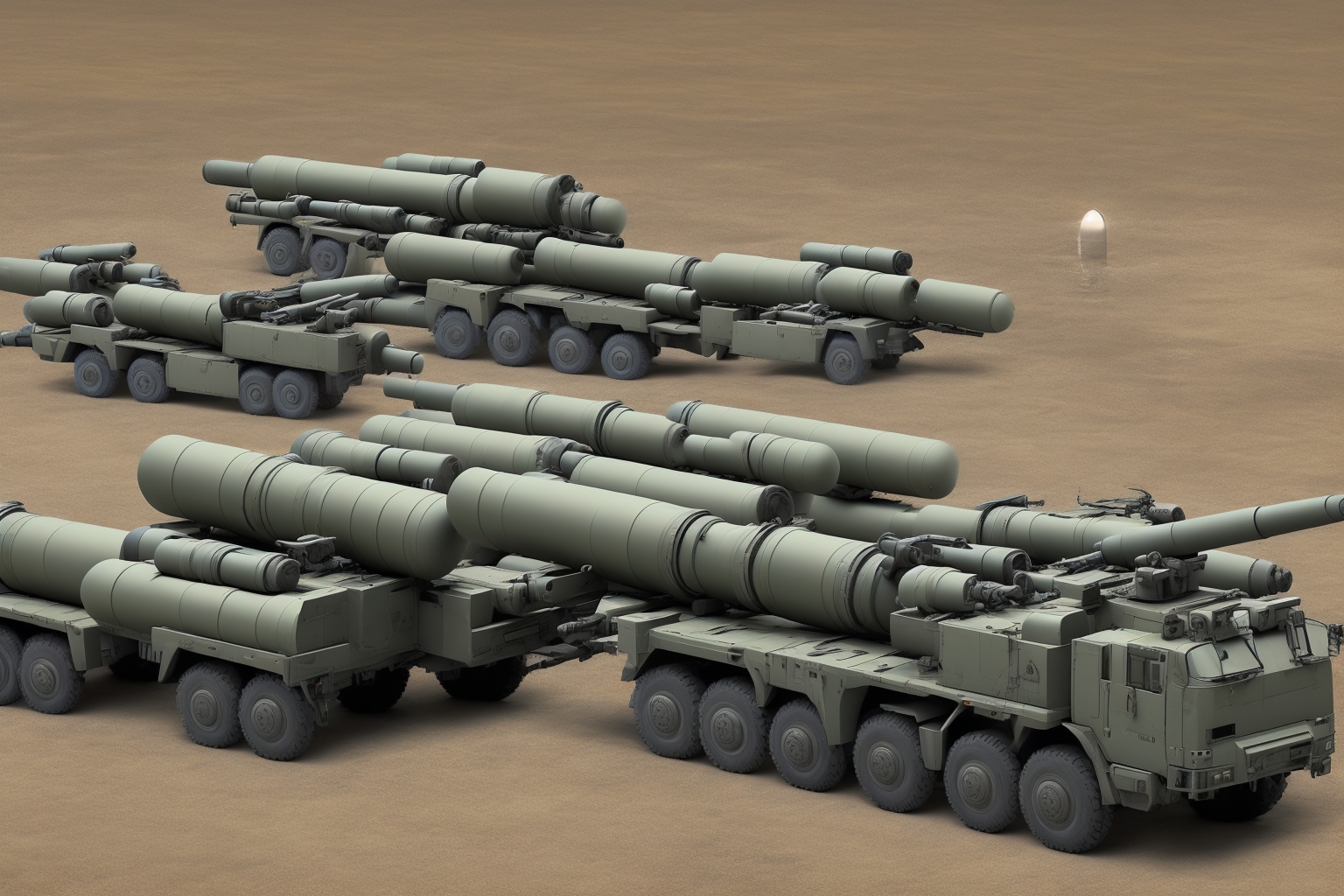AI illustration of The delivery of PAC-3 missiles improves Ukraine's defenses against advanced missile threats. This support is crucial f...
