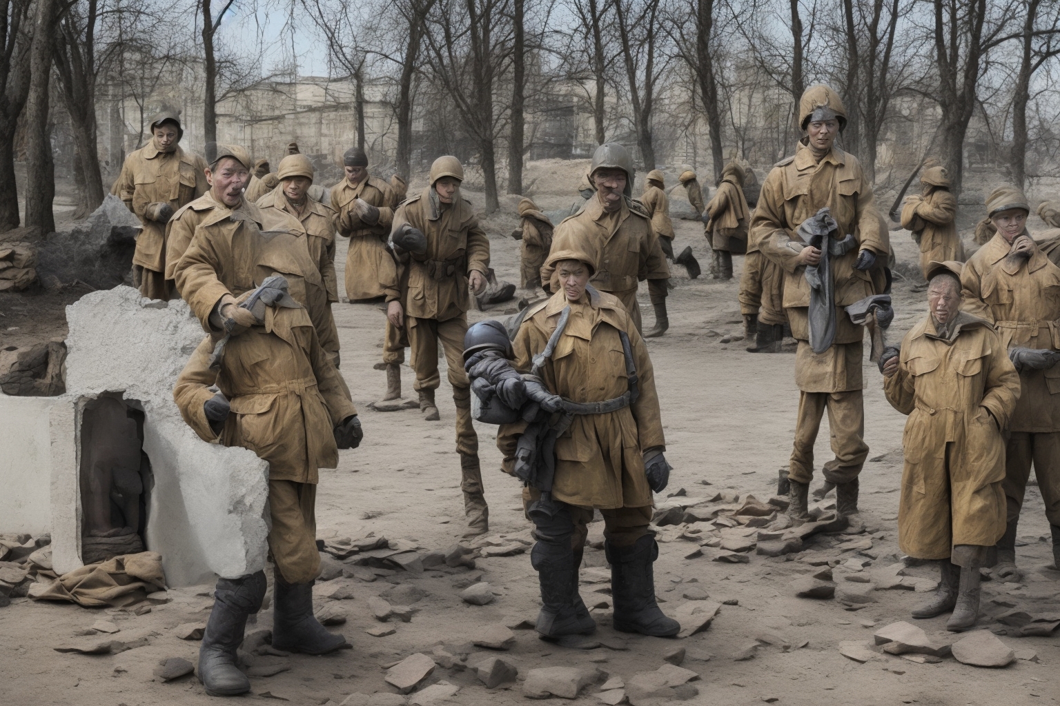 AI illustration of A new exhibition titled 'Серце нАЗОВні. Квітуча Незламність' opened in Kyiv to honor the mothers and wives of Mariupol...