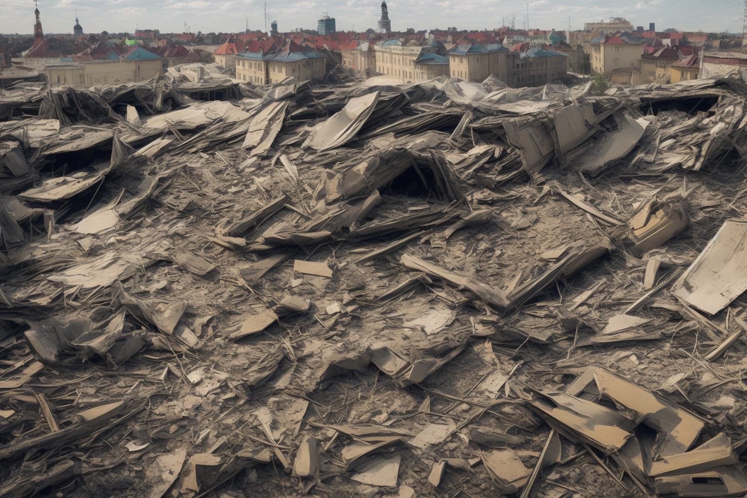 AI illustration of A missile attack in Brovary has caused one death and eight injuries, raising concerns over civilian safety amid ongoin...