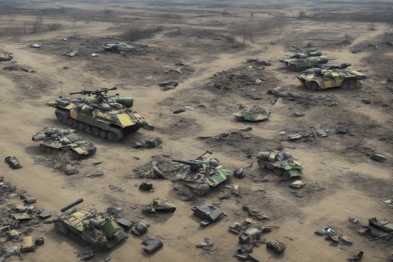 AI illustration of Recent reports from the Ukrainian military reveal heavy casualties for Russia, with 810 personnel and one air defense...