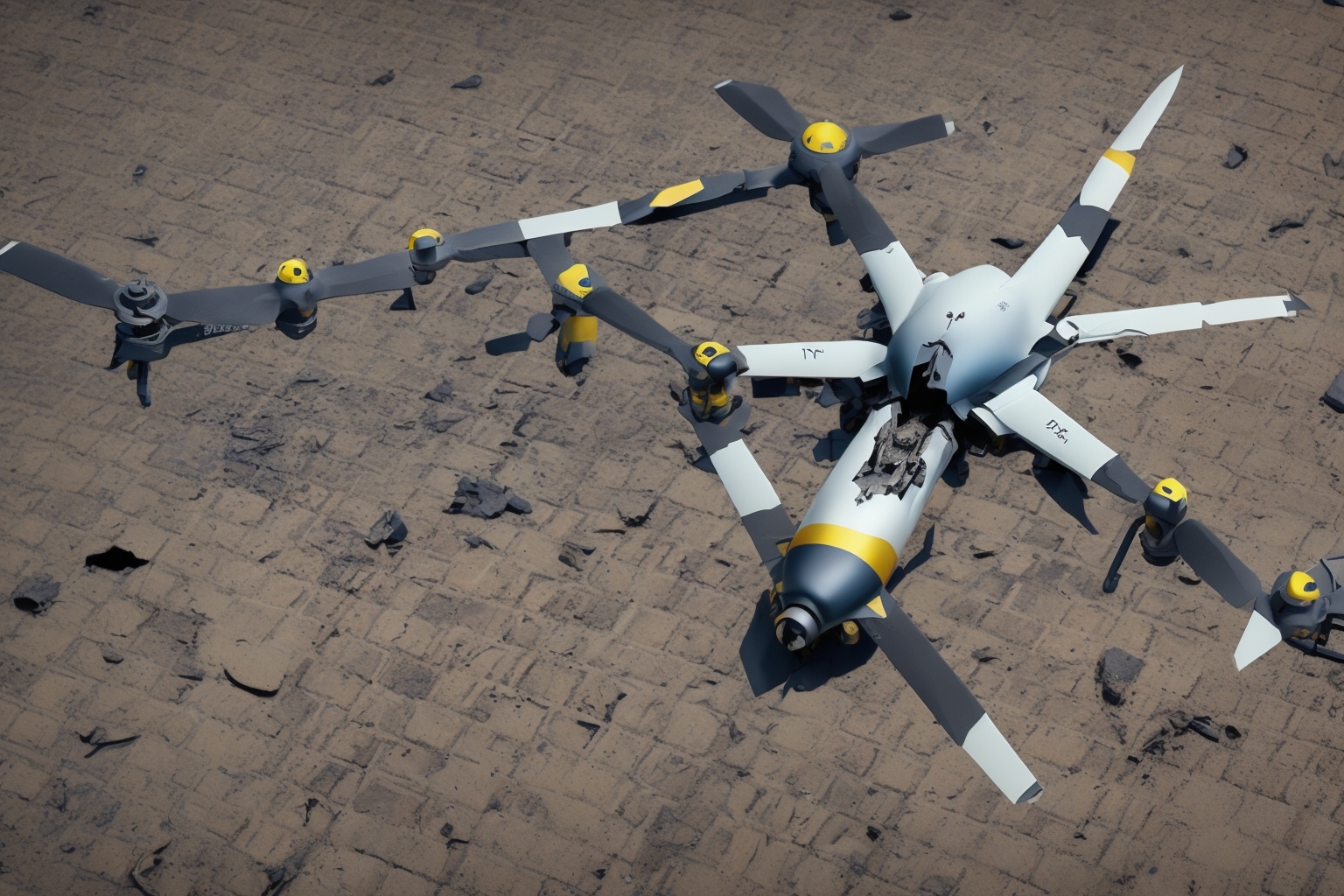 AI illustration of A Russian Shahed-type attack drone crashed in Moldova during a massive overnight strike on Ukraine, according to Moldo...