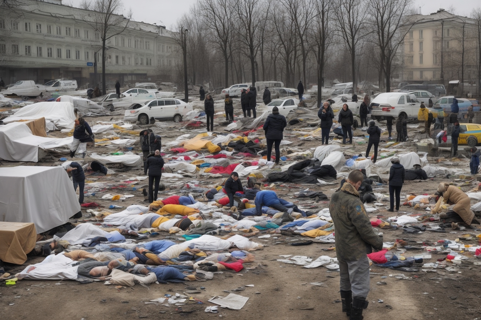 AI illustration of The death toll from a recent Russian strike in the Kyiv region has reached five, with 22 additional injuries reported,...