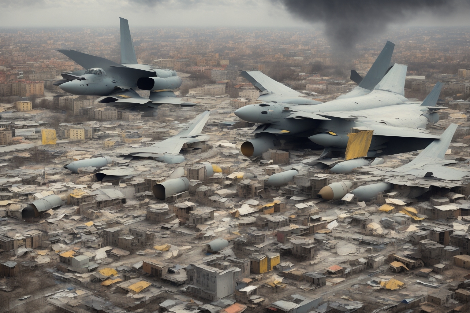 AI illustration of Air raid alerts are currently in effect in Kyiv and its surroundings as concerns grow over Russian ballistic weaponry....