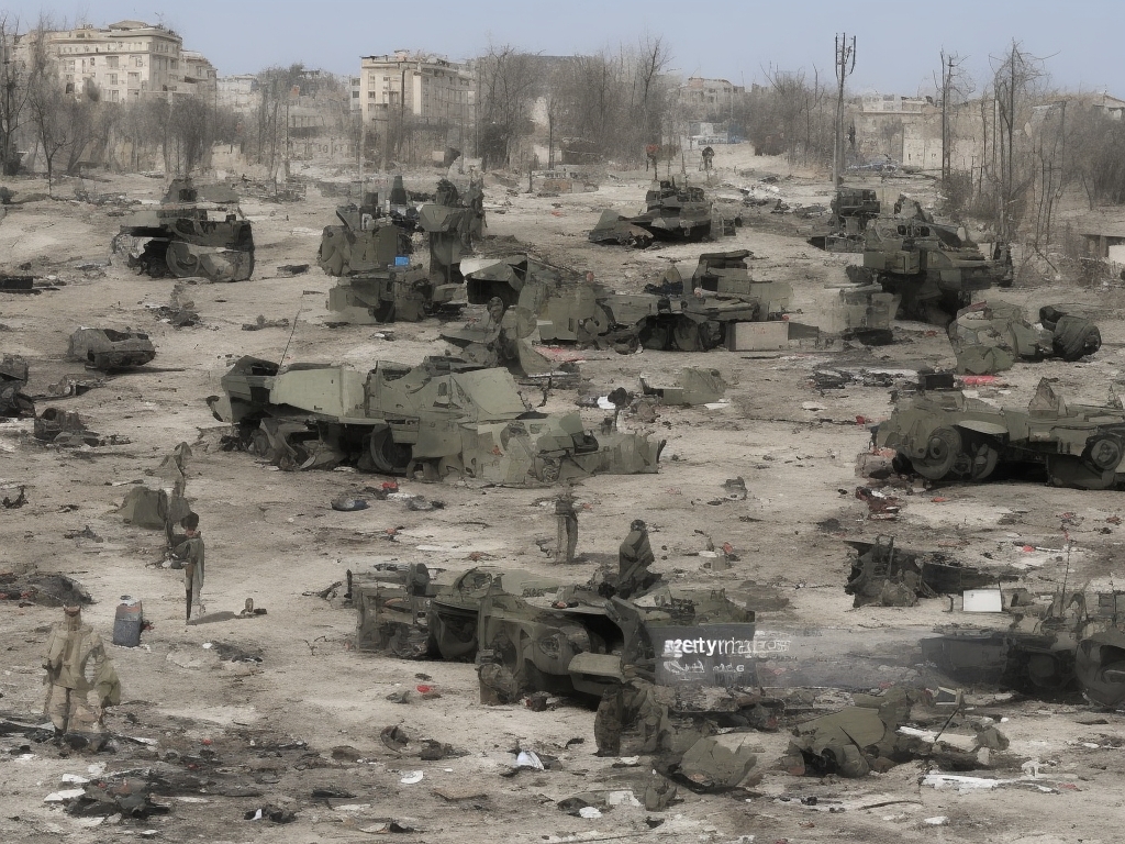 AI illustration of Ukrainian forces executed successful strikes against Russian military positions in Crimea, significantly damaging crit...