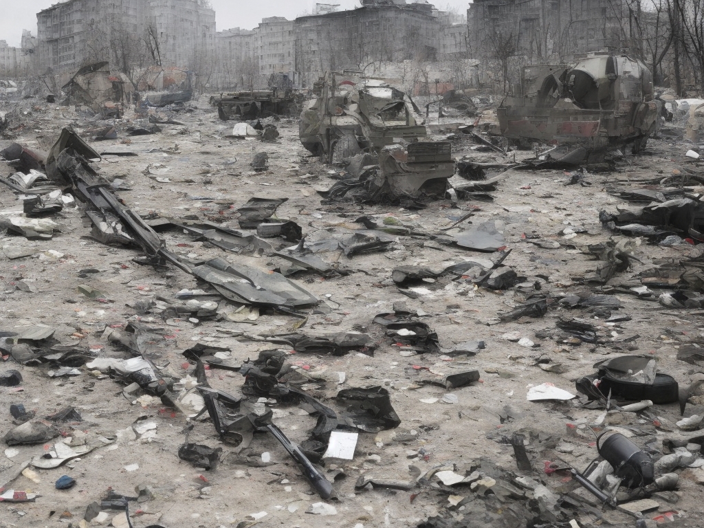 AI illustration of In a 24-hour period, Ukraine faced 161 clashes with Russian military and endured 82 airstrikes. The situation remains...