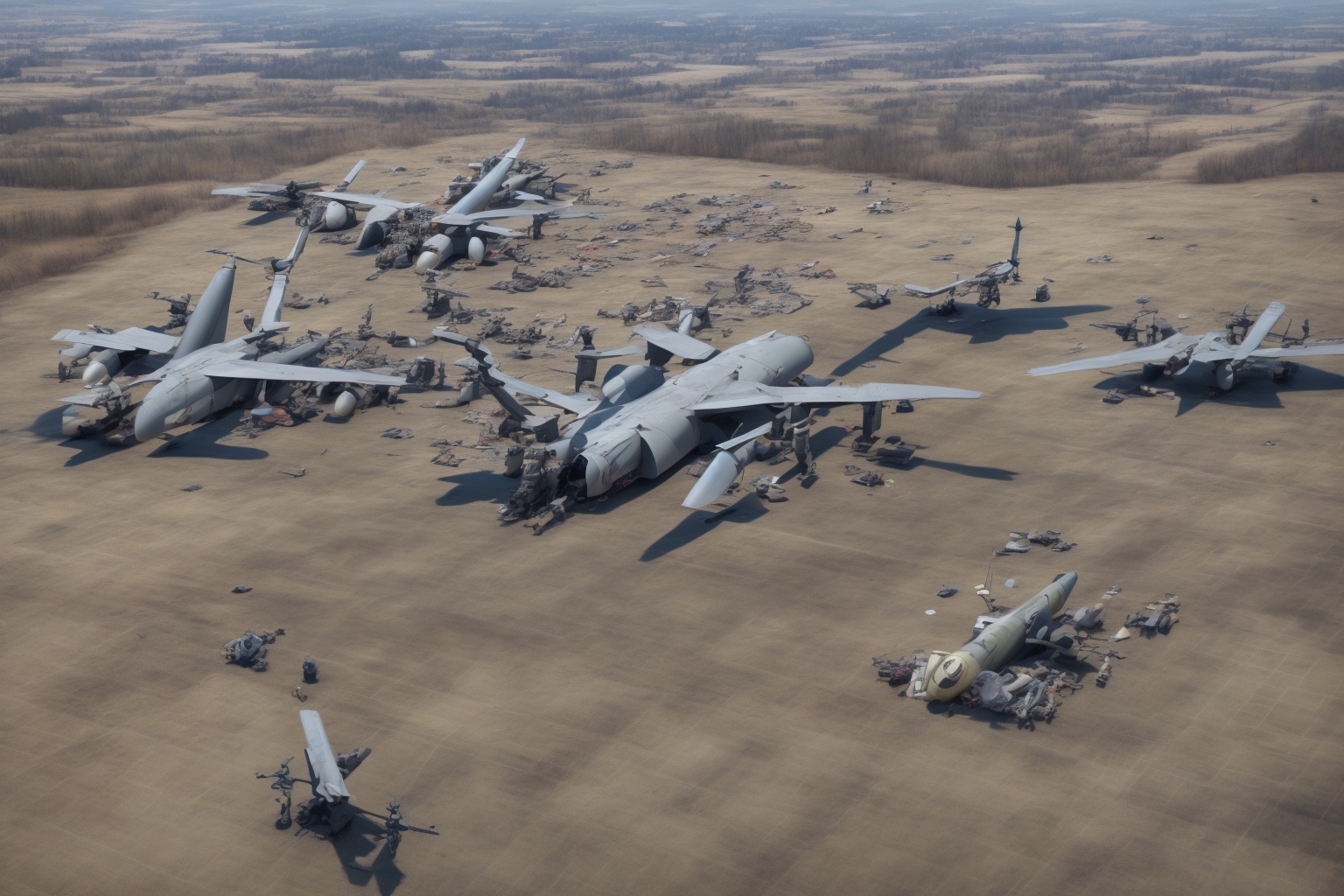 AI illustration of Ukrainian air defense units intercepted 98 of 117 Russian drones and thwarted a large-scale aerial assault. However, t...