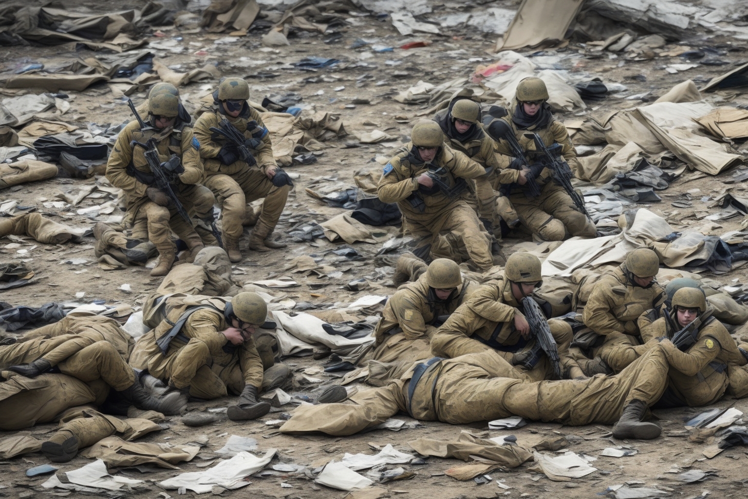 AI illustration of Ukraine's military said total Russian losses had reached about 1.28 million personnel, alongside continued losses in a...