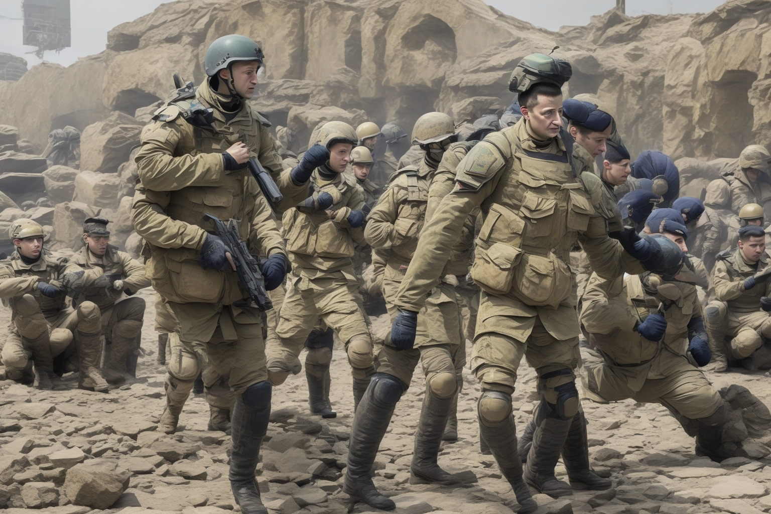 AI illustration of Volodymyr Zelensky warned that the international community remains insufficiently prepared for widening military risks...