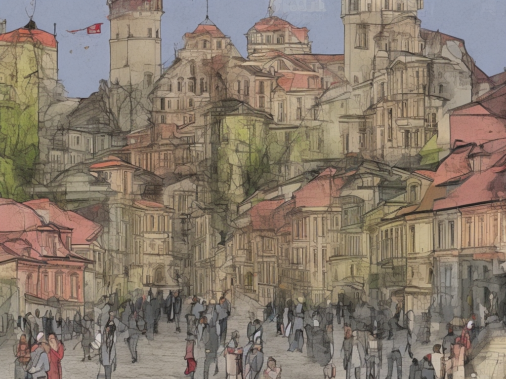 AI illustration of Ongoing negotiations between the Lviv regional council and the National Union of Architects aim to settle the ownershi...