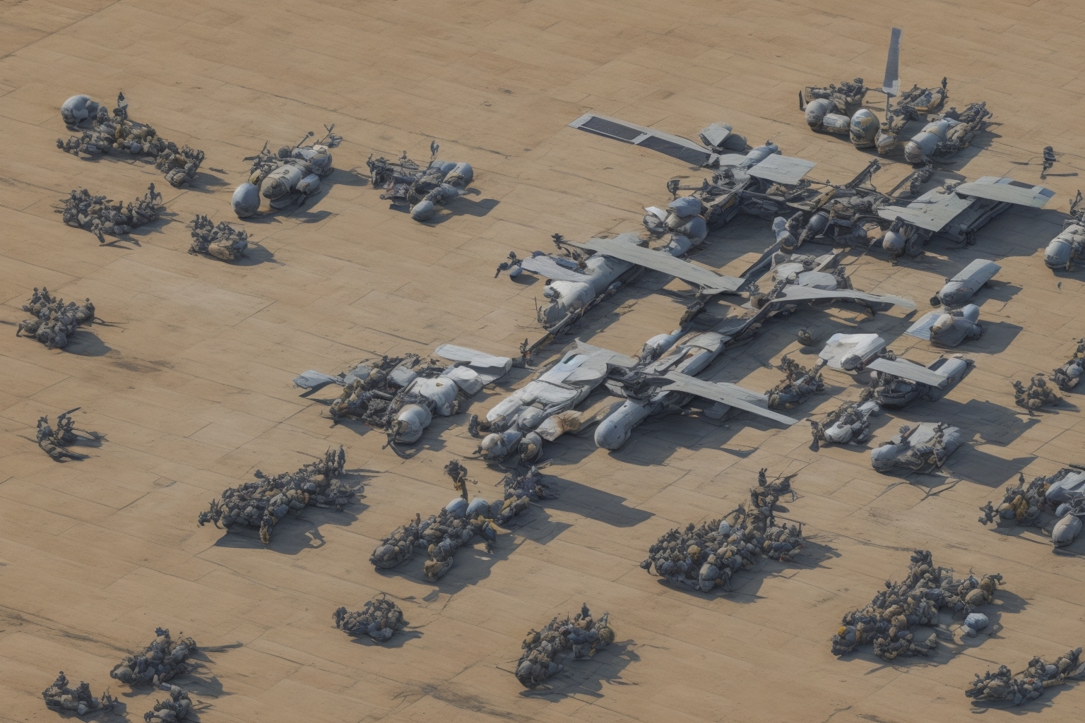 AI illustration of Ukrainian military experts are enhancing drone defense capabilities for several nations in the Middle East.