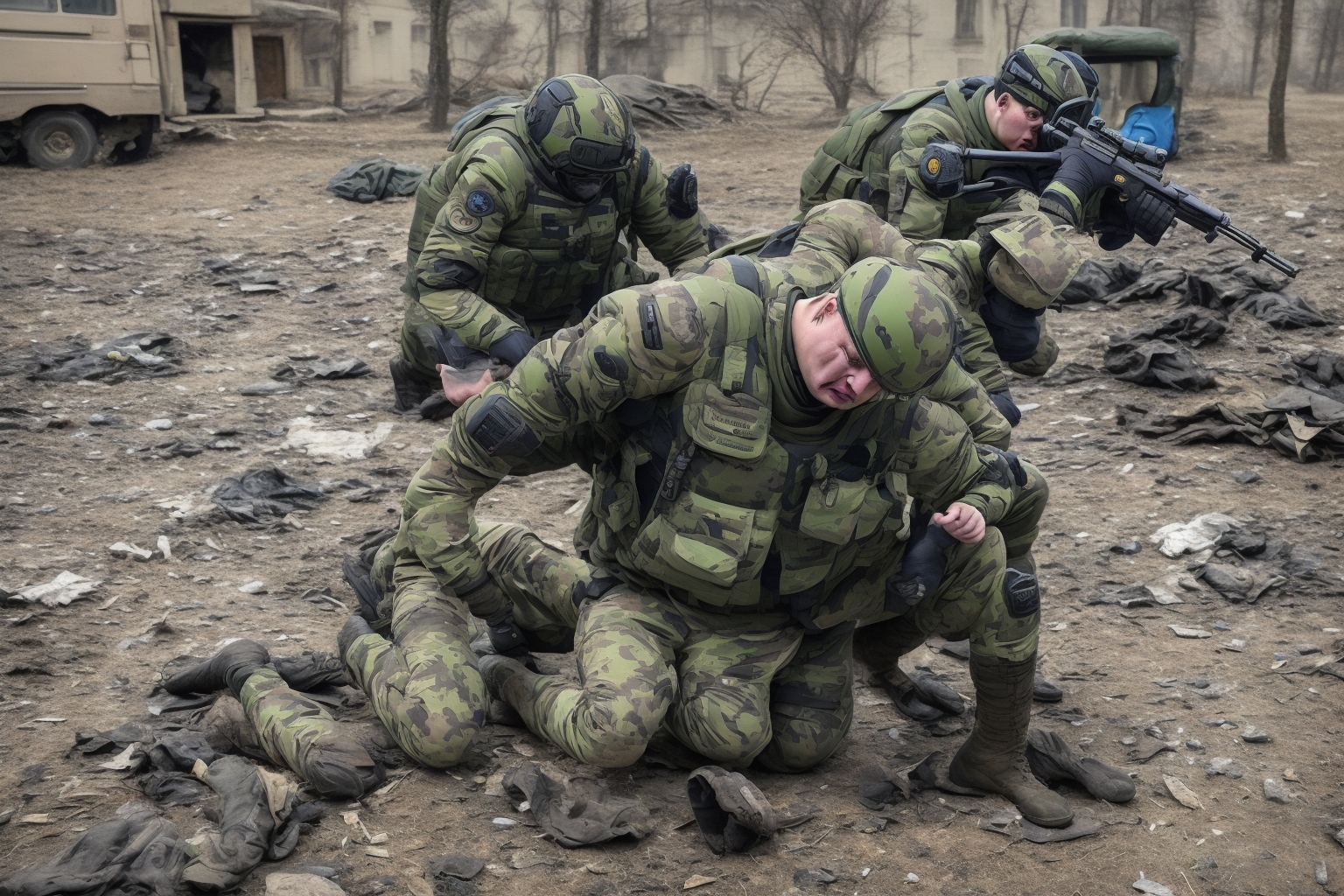 AI illustration of The Russian military has increased drone attacks against civilians in Nikopol, threatening local populations and damag...