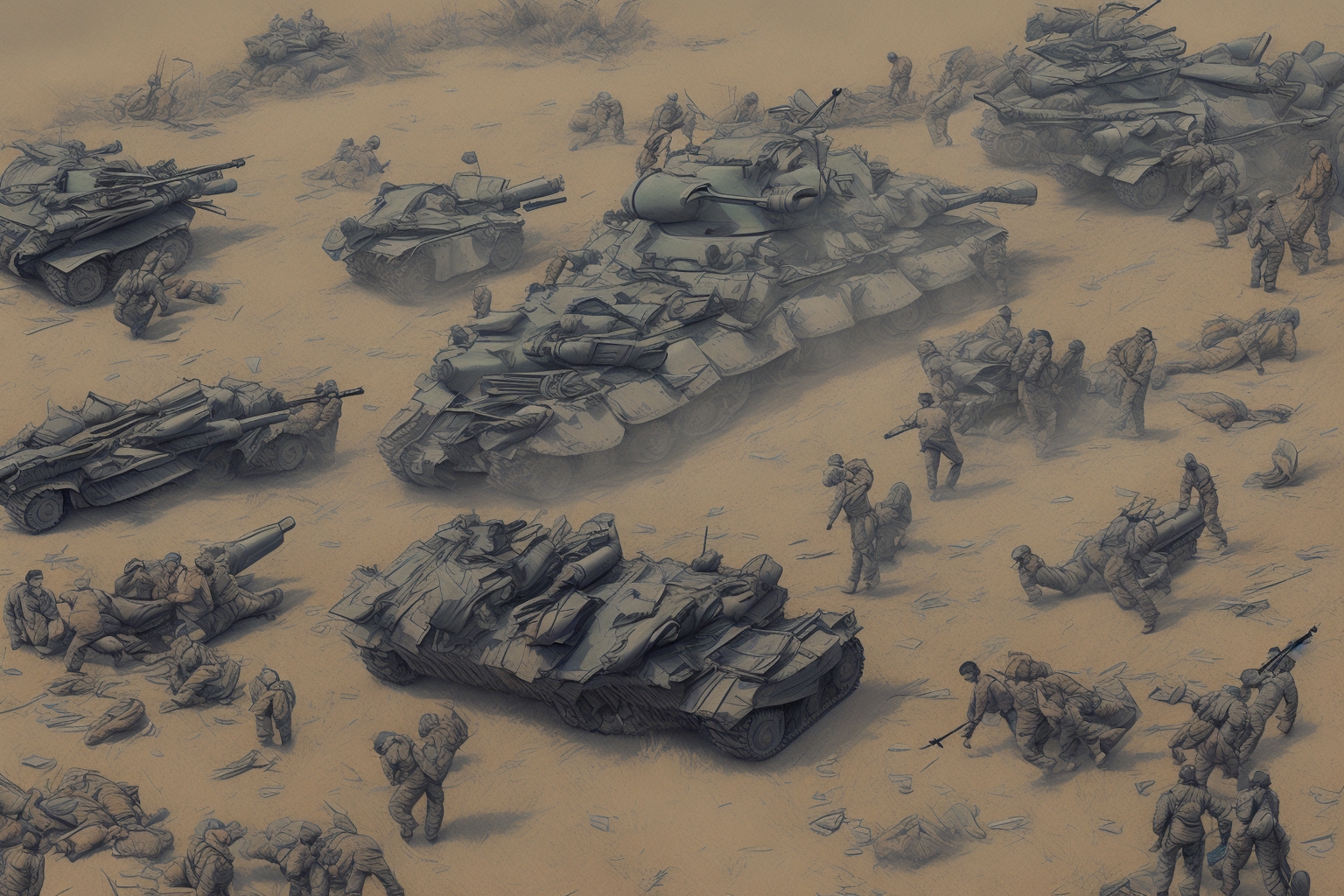 AI illustration of The latest report from the Ukrainian Armed Forces indicates that Russia's military casualties have escalated to 1,274,...