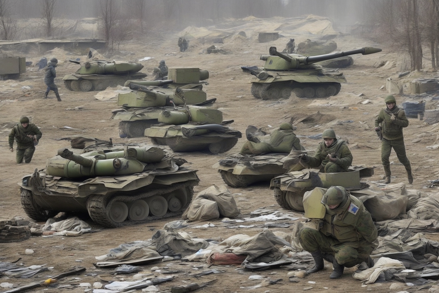 AI illustration of Over the weekend, Ukrainian forces executed targeted strikes on vital Russian military locations, successfully disrupt...