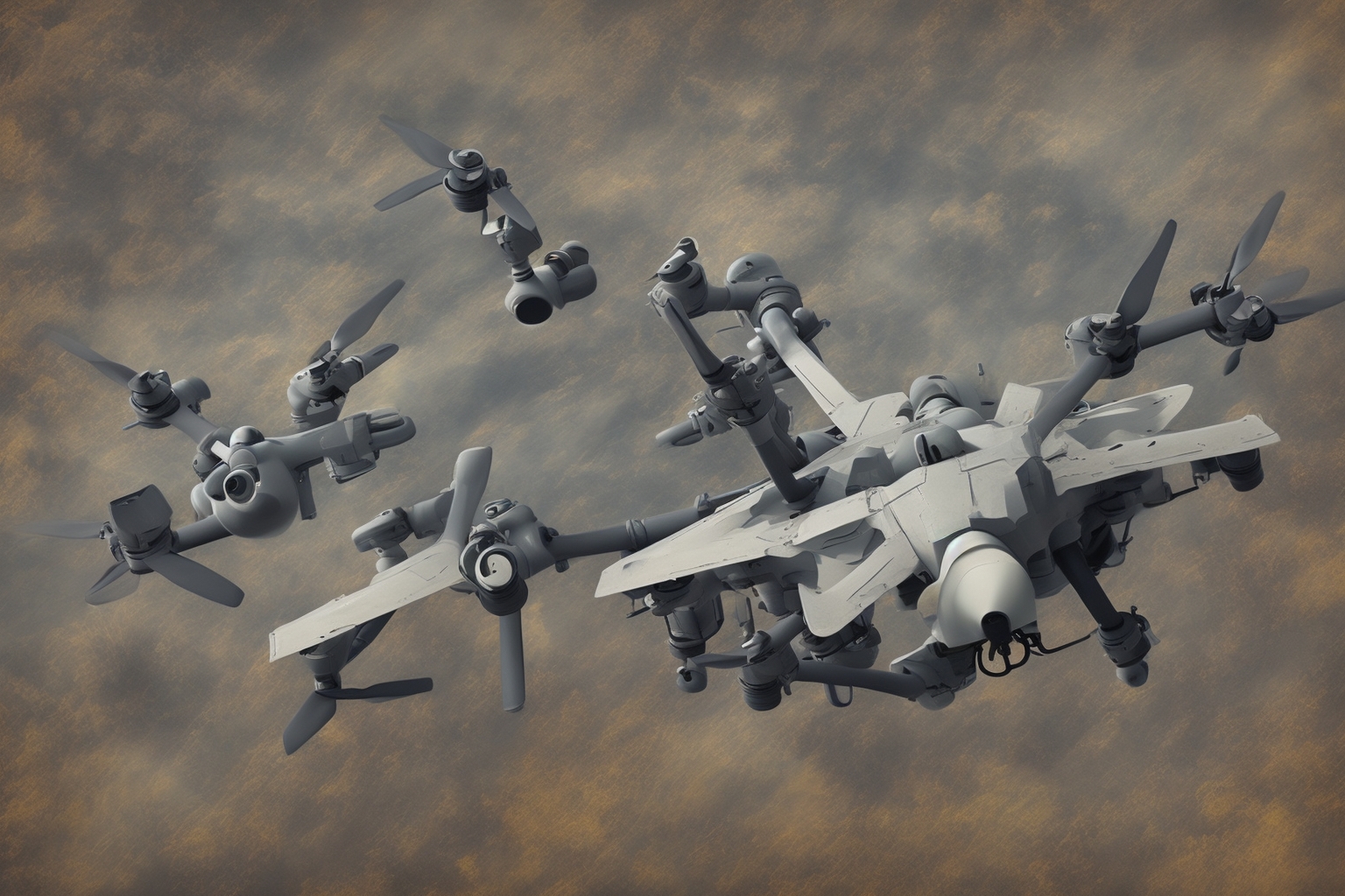 AI illustration of Ukrainian air defense forces shot down 90 of the 99 drones used by Russian military to attack Ukraine, as reported on...