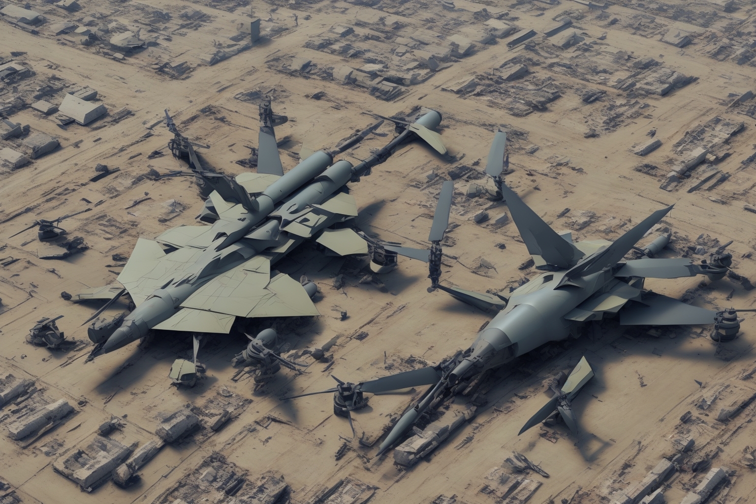 AI illustration of In a coordinated attack, Ukrainian forces successfully intercepted a majority of Russian drones, marking a notable ach...